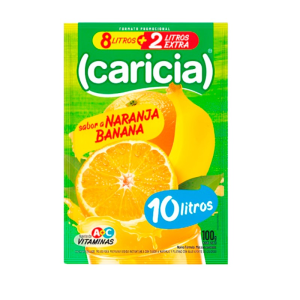 JUGO CARICIA SABOR NARANJA BANANA 100GR