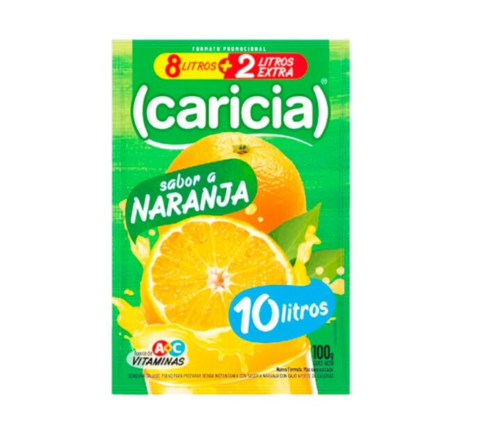 JUGO CARICIA SABOR NARANJA 100GR