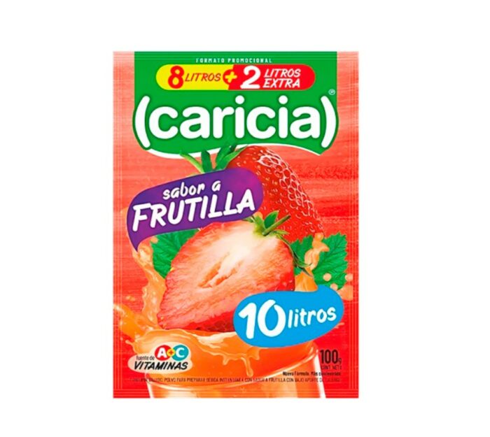 JUGO CARICIA SABOR FRUTILLA 100GR