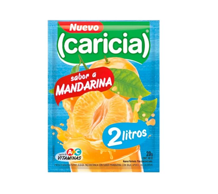 JUGO CARICIA SABOR MANDARINA 20GR