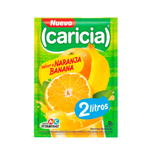 JUGO CARICIA SABOR NARANJA BANANA 20GR