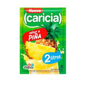 JUGO CARICIA SABOR PIÑA 2LT. SOBRE  20GR