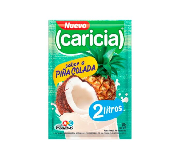 JUGO CARICIA SABOR POÑA COLADA 2LT. SOBRE  20GR