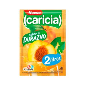 JUGO CARICIA SABOR DURAZNO 20GR