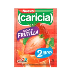JUGO CARICIA SABOR FRUTILLA 20GR
