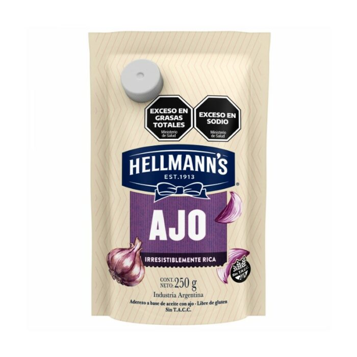 MAYONESA HELLMANNS MOYONESA SABORIZADA AJO 250GR