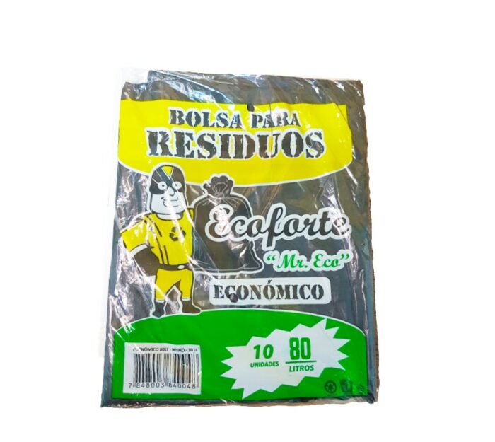 BOLSA P/RESIDUOS ECOFORTE 80LTR 10UND