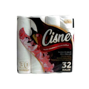 PAPEL HIGIENICO CISNE DOBLE HOJA 32RL X30M