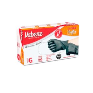 GUANTE DE VINIL VABENE NEGRO TAMAÑO G C/100UND