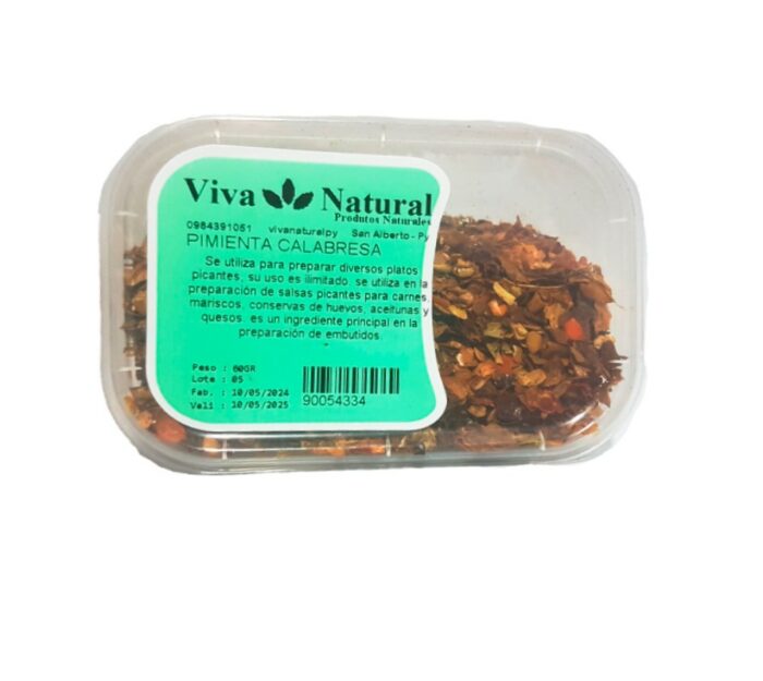 PIMIENTA CALABRESA VIVA NATURAL 60GR