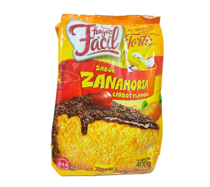 MEZCLA PARA TORTA ZAELI SABOR ZANAHORIA 400GR