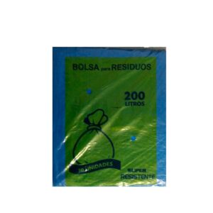 BOLSA PARA RESIDUOS SUPER RESISTENTE AZUL 200LTR