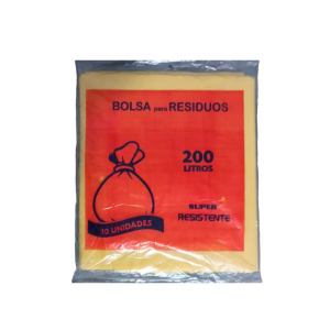 BOLSA PARA RESIDUOS SUPER RESISTENTE AMARILLO  200LTR