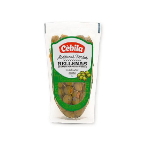 ACEITUNAS VERDES CEBILA RELLENAS C/PIMIENTO 150GR