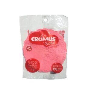 FONDO BANDEJA 9CM COLOR ROSA 100UND