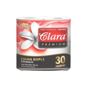 PAPEL HIGIENICO CLARA NEUTRO DOBLE HOJA 4X30M