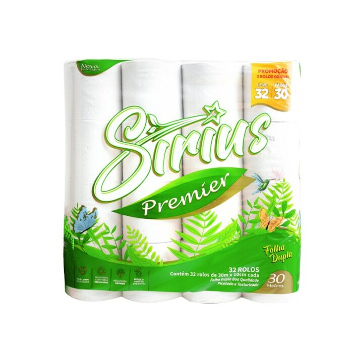 PAPEL HIG SIRIUS HOJA DOBLE 32 ROLOS X30MTS