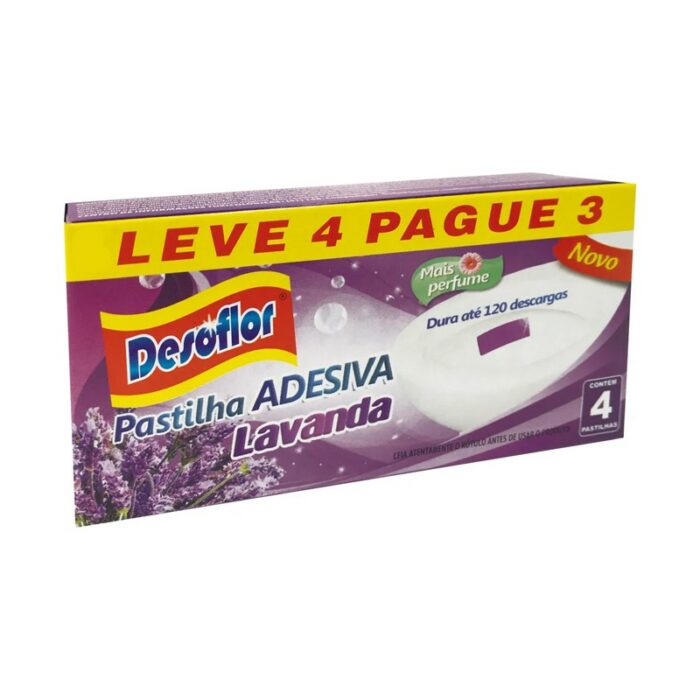 PASTILA ADESIVA P/ INODORO DESOFLOR LAVANDA