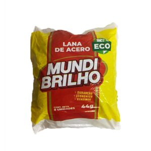 LANA DE ACERO MUNDI BRILLO 8 UNIDADES