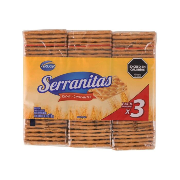 GALLETITA SERRANITAS ARCOR PACKX3 315GR