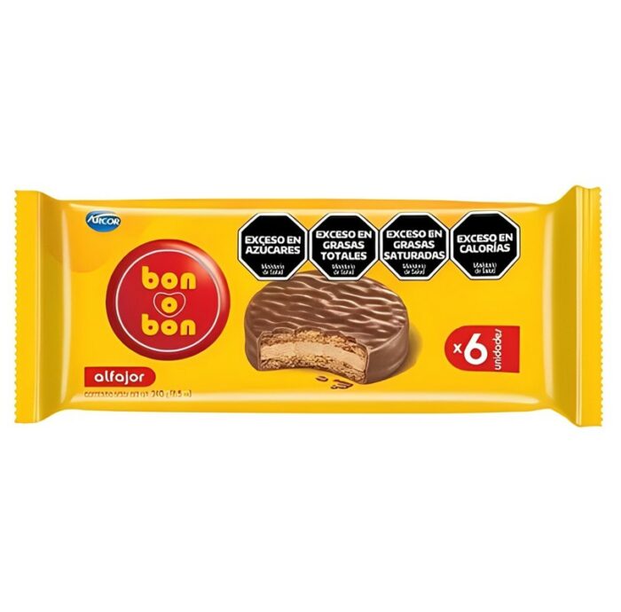 ALFAJOR BON O BON PACK X 6 UNID