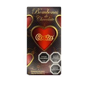 BOMBONES DE CHOCOLATE CORAZON COSTA 180GR