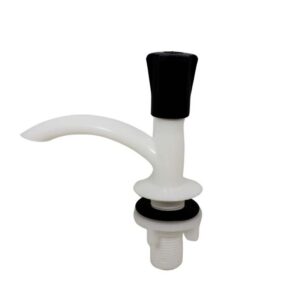 CANILLA PLASTICA PICO CURVO BLANCO GRAP