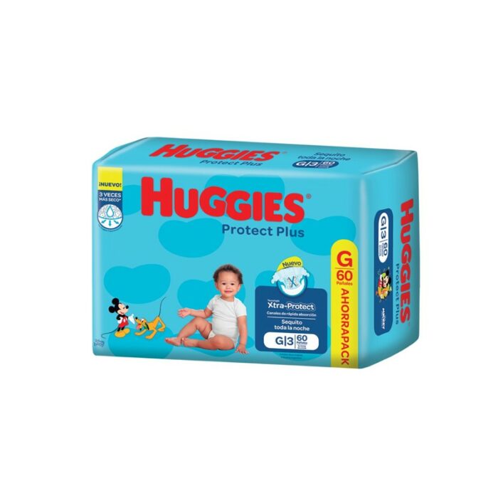 PAÑAL HUGGIES PROTECT PLUS G X 60 UNID