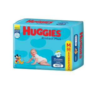 PAÑAL HUGGIES PROTECT PLUS M X 68 UNID