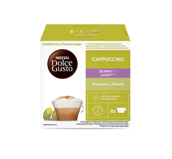 CAPSULAS NESCAFE DULCE GUSTO CAPPUCCINO SKINNY/LIGHT 16 UNIDADES