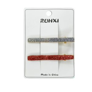 HEBILLA PARA CABELLO GLITER CON 2 UNIDADES