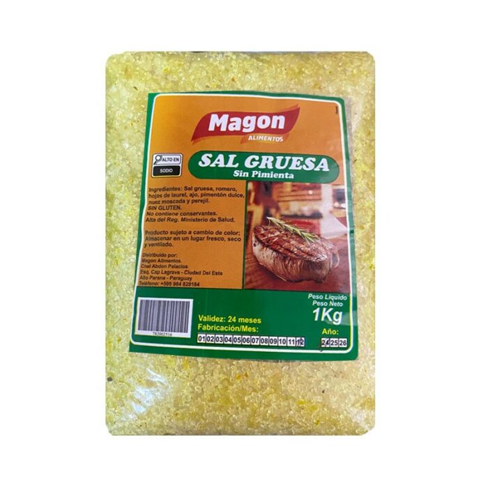 SAL GRUESA SIN PIMIENTA MAGON ALIMENTOS 1KG