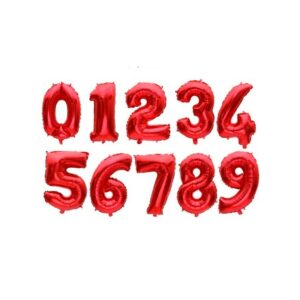 GLOBO METALIZADO DE NUMEROS TAM P