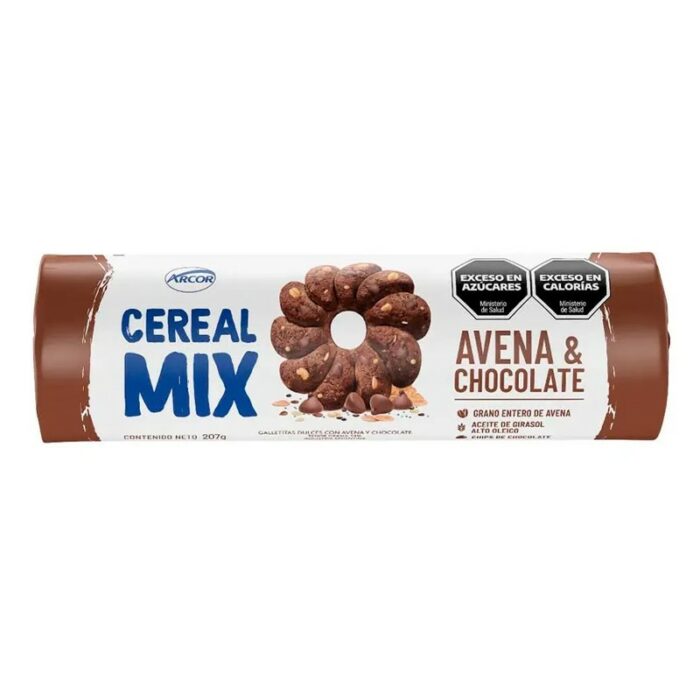 GALLETITA ARCOR CEREAL MIX AVENA Y CHOCOLATE 207GR