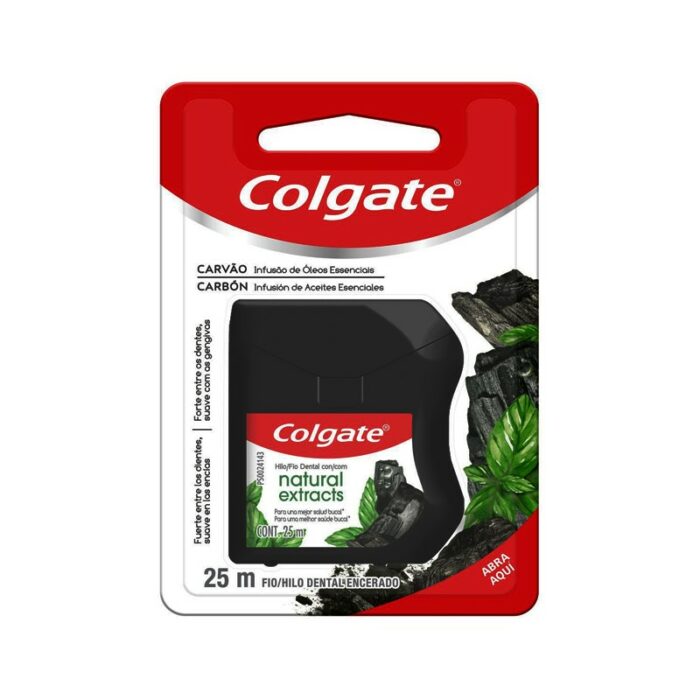 HILO DENTAL COLGATE CARBÓN ACTIVADO 25MT