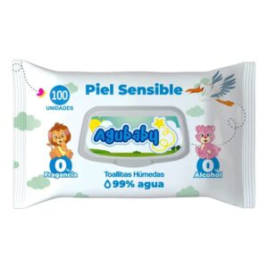 TOALLITA HUMEDA AGUBABY PIEL SENSIBLE 100UND