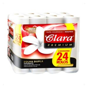 PAPEL HIGIENICO CLARYS NEUTRO DOBLE HOJA 30MT 24UND