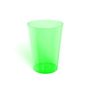 VASO ACRILICO CRISTAL CROPAC VERDE NEON 10UND 200ML