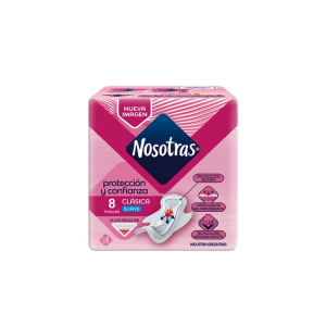 ABSORBENTE NOSOTRAS CLASICA SUAVE 8 UND