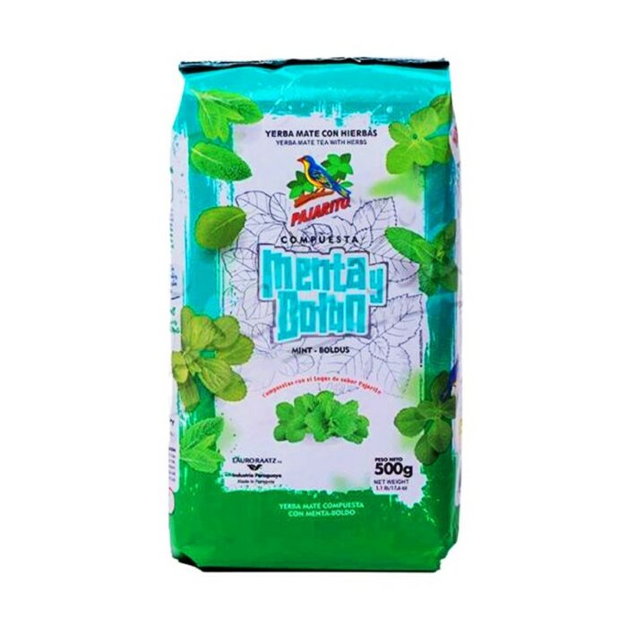 YERBA MATE PAJARITO MENTA Y BOLDO 500GR