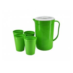 JARRA PLASTICA CON 4 VASOS GILPLAST