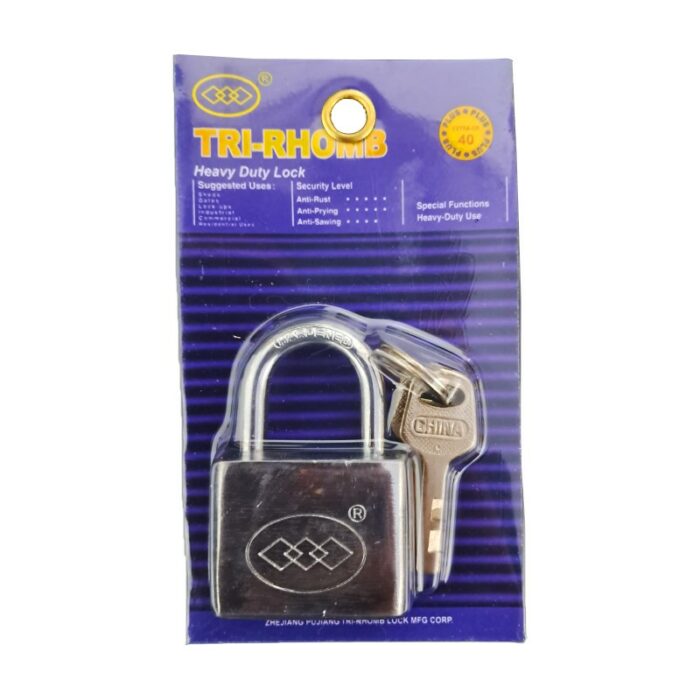 CANDADO CROMO TRI-RHOMB 40MM
