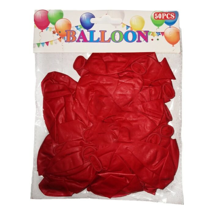 GLOBO 10 ROJO C/50