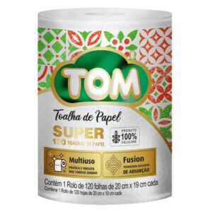 PAPEL TOALHA TOM 1 ROLO X 120 HOJAS