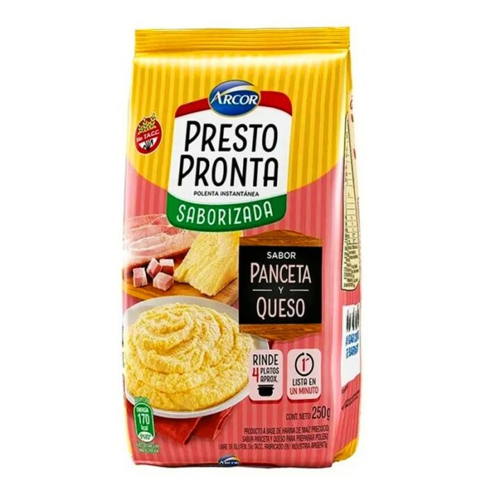 POLENTA PRESTO PRONTA PANCETA Y QUESO 250GR