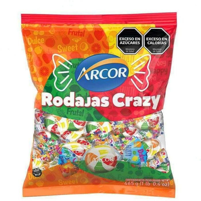 CARAMELO RODAJAS CRAZY ARCOR 465GR