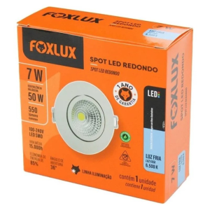 LAMPADA DE LED FOXLUX 6.500K REDONDO