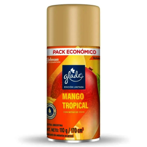 AROMATIZANTE AUTOMATICO GLADE MANGO TROPICAL 110GR