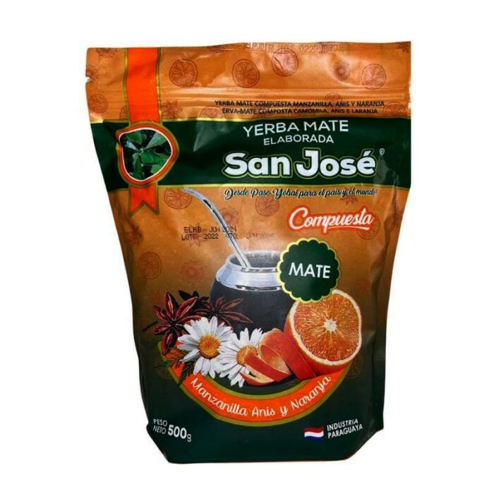 YERBA MATE SAN JOSE MANZANILLA ANIS Y NARANJA 500GR