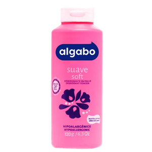 ALGABO DESODORANTE EN POLVO ROSA SUAVE 120GR